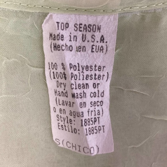 TOP Season Sage Light Green Sleeveless Round Neck Tank Top Blouse - Picture 8 of 10